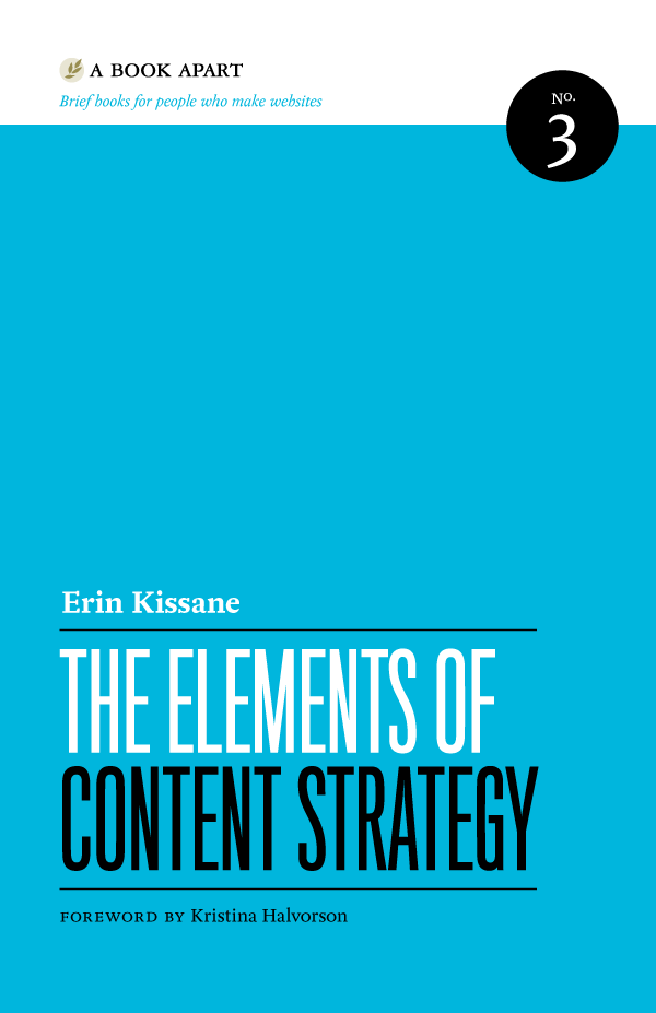 A Book Apart book cover — The Elements of Content Strategy