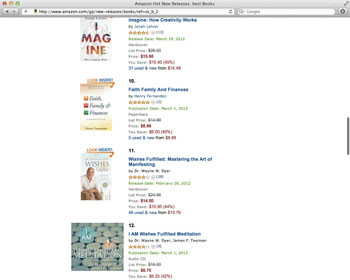 Amazon's recent releases page