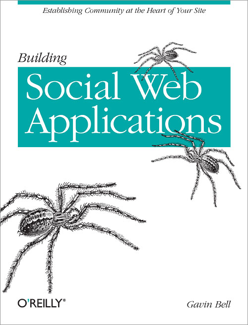 O'Reilly book cover — Social Web Applications — OMG spiders!
